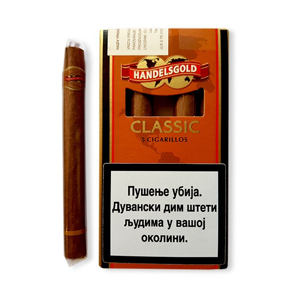 Cigarilos Handelsgold Classic Bez Mustikle