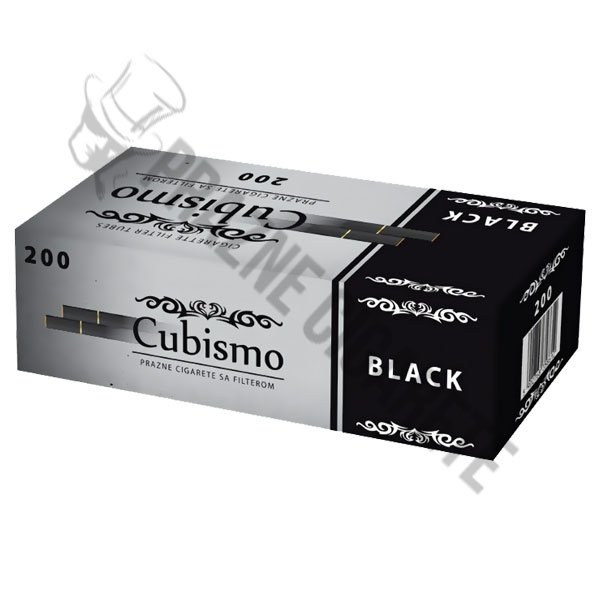 Crne Prazne Cigarete za Punjenje Rezanim Duvanom-Cubismo Black