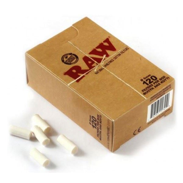 Raw Natural Slim Filteri 6mm u Kutiji za motanje cigareta