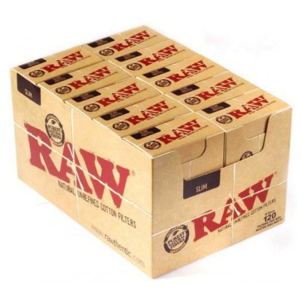 Raw Natural Slim Filteri 6mm u Kutiji za motanje cigareta
