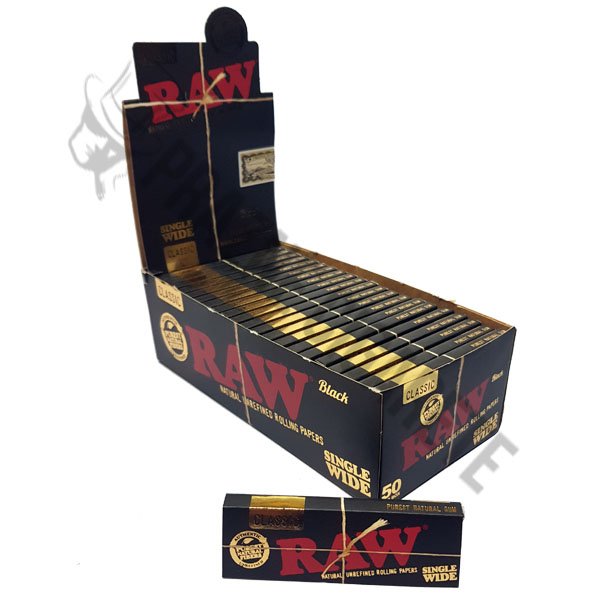 Raw Black Papir za Motanje Single Wide 70mm