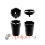 Plastična Pepeljara za Cigarete Auto Crna - Svetli u Mraku