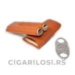 Myon Futrola za 2 Cigare + Sekač za Tompuse - Braon boja