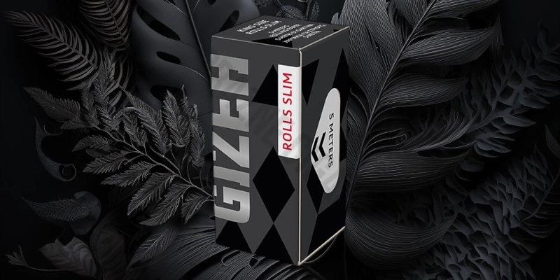 GIZEH PREMIUM BLACK EXTRA FINE ROLLS SLIM - 5metara rizle