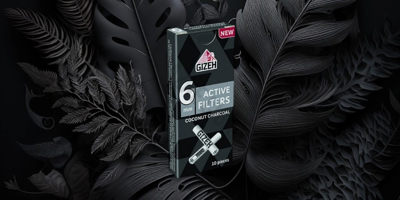 GIZEH BLACK PREMIUM AKTIVNI UGALJ FILTER 6 MM