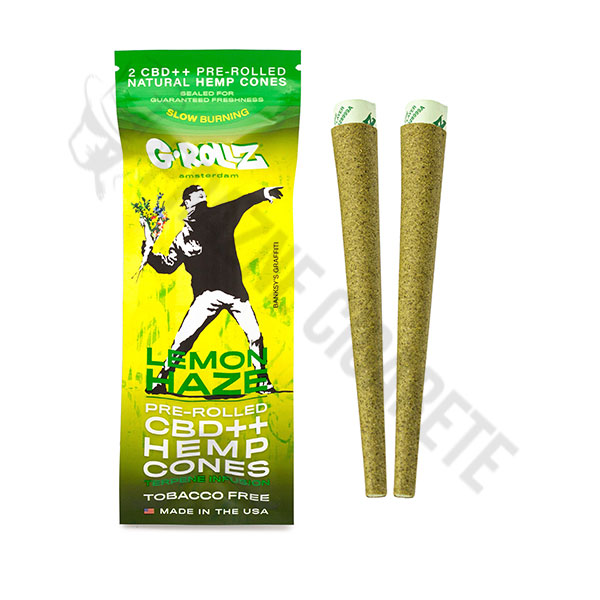 CBD Lemon Haze G-Rollz 2 Pre-Rolled Natural Hemp Cones