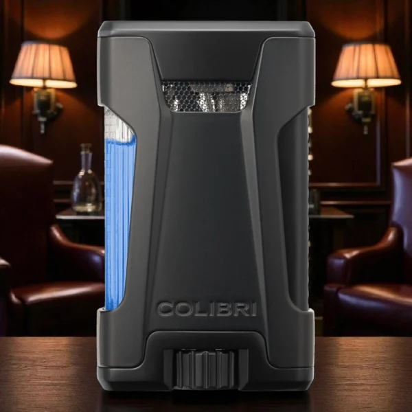 Colibri Rebel crno-crna – dvostruki jet upaljač u elegantnoj boji