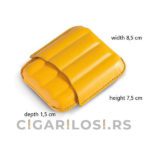 KOŽNA Futrola za 4 Toscanello Cigare, Cigarilose-Egoist Yellow Dimenzije