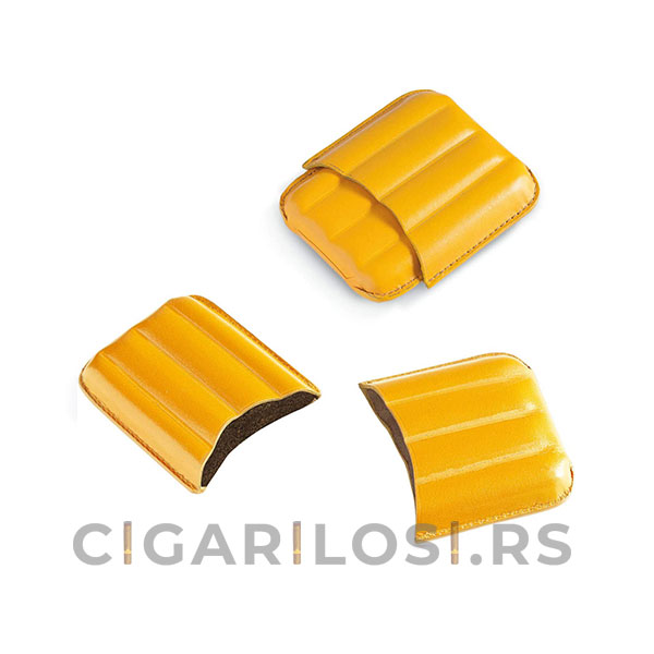 KOŽNA Futrola za 4 Toscanello Cigare, Cigarilose-Egoist Yellow