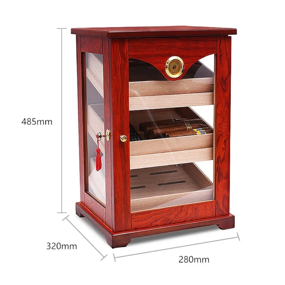 Veliki Humidor Cabinet sa polcama sa čuvanje tompusa