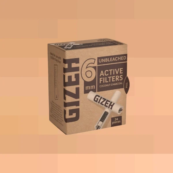 GIZEH Active Filter Unbleached 34kom - filteri sa aktivnim ugljem