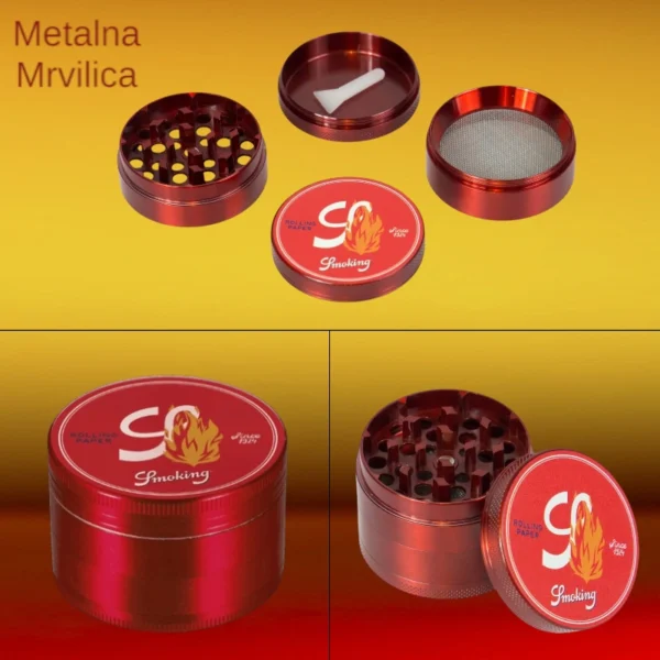 Smoking Metalna Mrvilica 50mm - Crvena Metalic