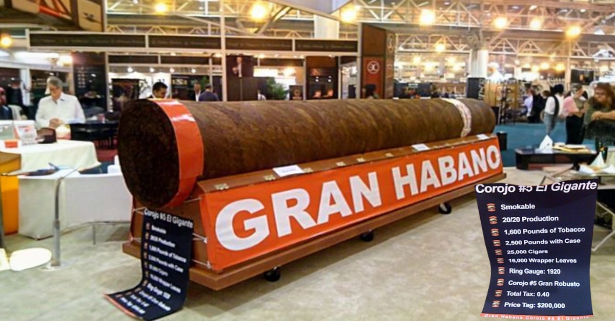 Slika cigare Gran Habano No. 5 El Gigante – Najskuplji tompusi na Svetu