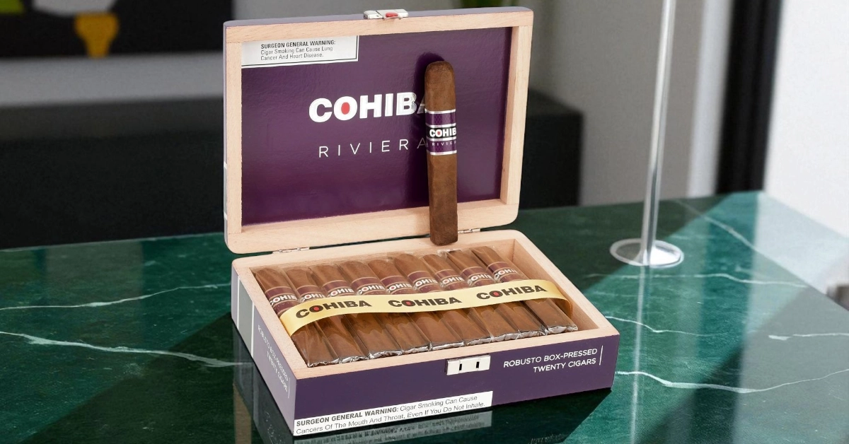 Slika tompusa Cohiba Riviera Robusto – Top 25 cigara 2024 godine 