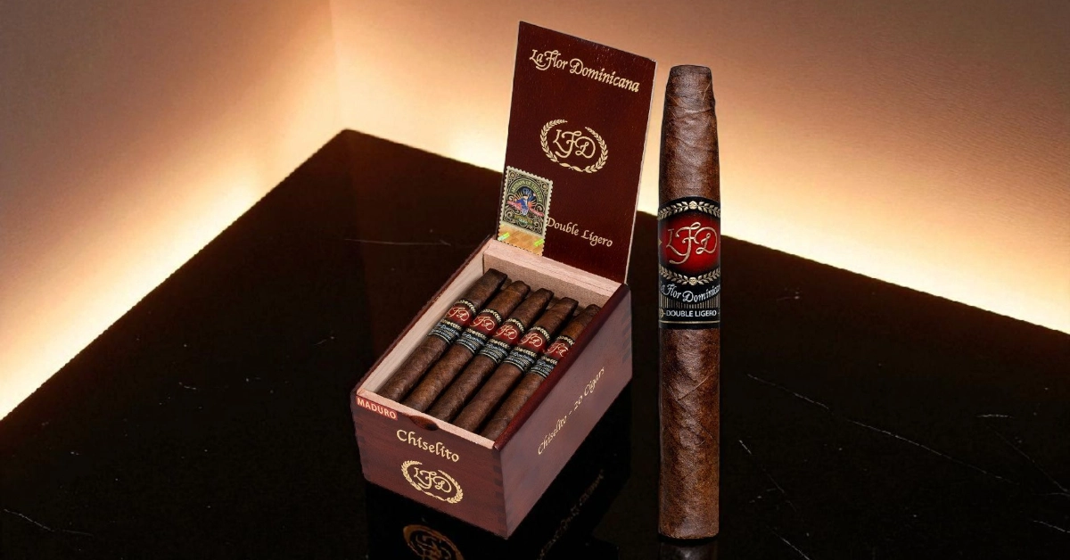 Slika tompusa La Flor Dominicana Double Ligero Chiselito Maduro – Top 25 cigara 2024 godine