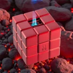 Colibri Heritage Cube crveni – stoni upaljač sa torch i soft flame funkcijom