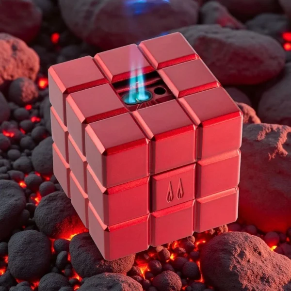 Colibri Heritage Cube crveni – stoni upaljač sa torch i soft flame funkcijom