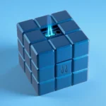 Colibri Heritage Cube plavi – stoni upaljač sa dvostrukim funkcijama plamena