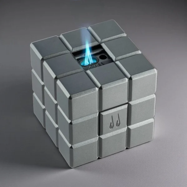 Colibri Heritage Cube sivi – luksuzni stoni upaljač