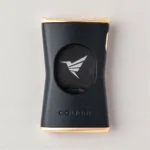 Colibri Slim sekač za tompuse crni i roze zlato – luksuzni straight cut sekač