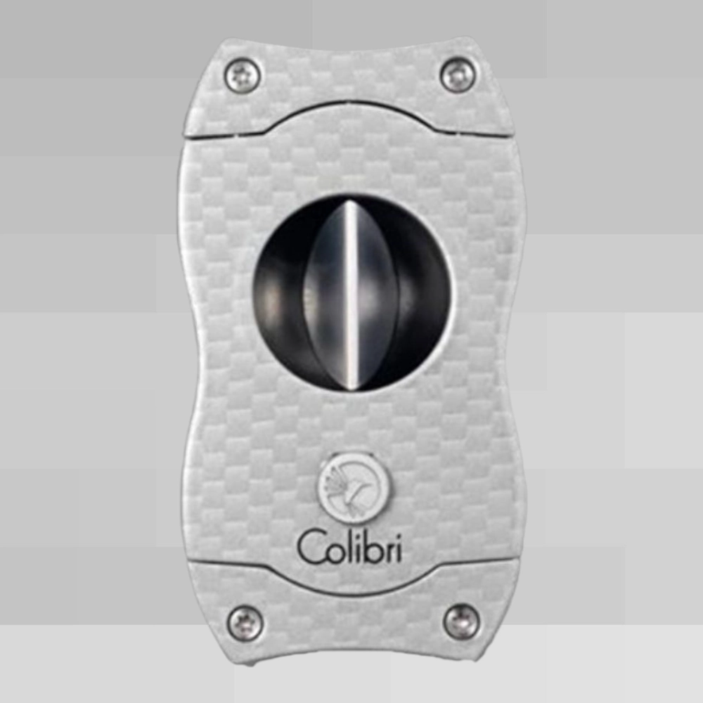 colibri-vcut-carbon-sekac-za-tompuse-sivi Colibri V-Cut Carbon srebrni – premium sekač za cigare