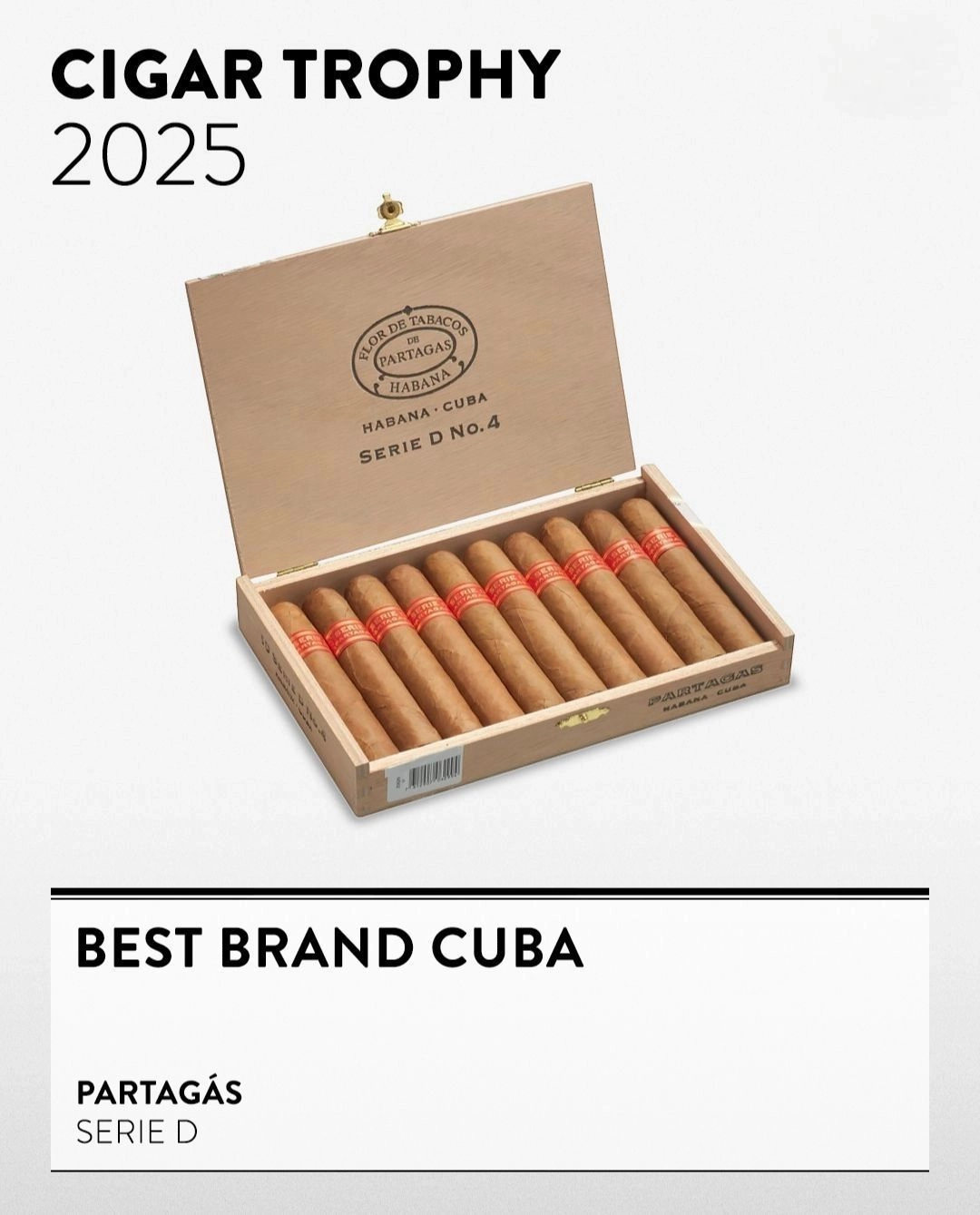 Cigar Trophy 2025 Best Brand Cuba – Partagas Serie D