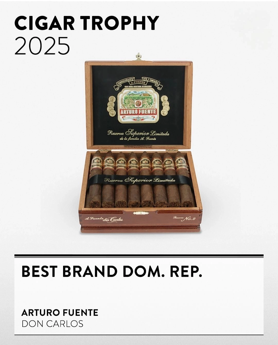 Cigar Trophy 2025 Best Brand Dominican Republic – Arturo Fuente Don Carlos