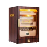 Braon Humidor sa LED rasvetom za oko 150 Tompusa