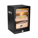 Crni Humidor sa LED rasvetom za oko 150 Tompusa