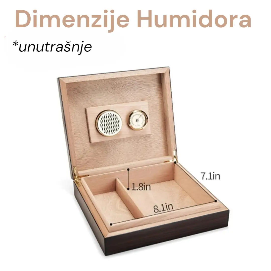 Dimenzije humidora - unutrasnje