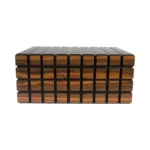 Humidor Grid Cube zatvoren – moderni 3D dizajn