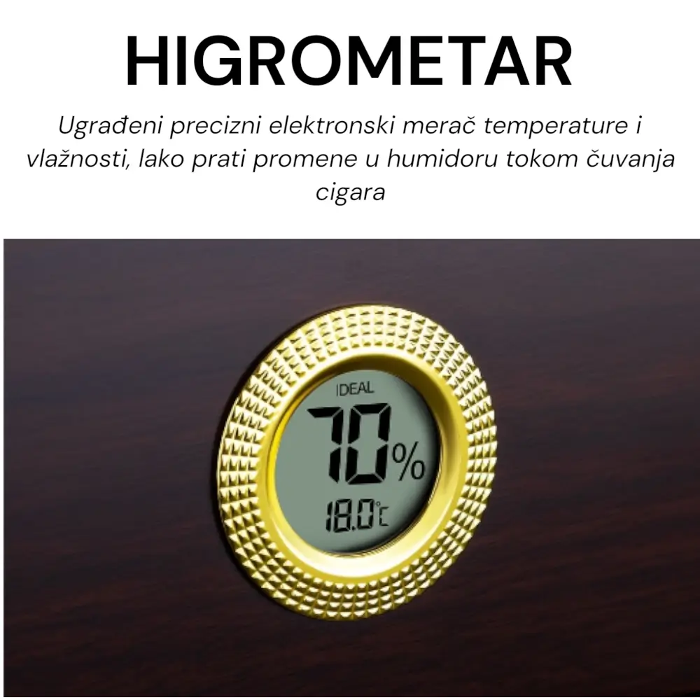 cedar humidor sa higrometrom
