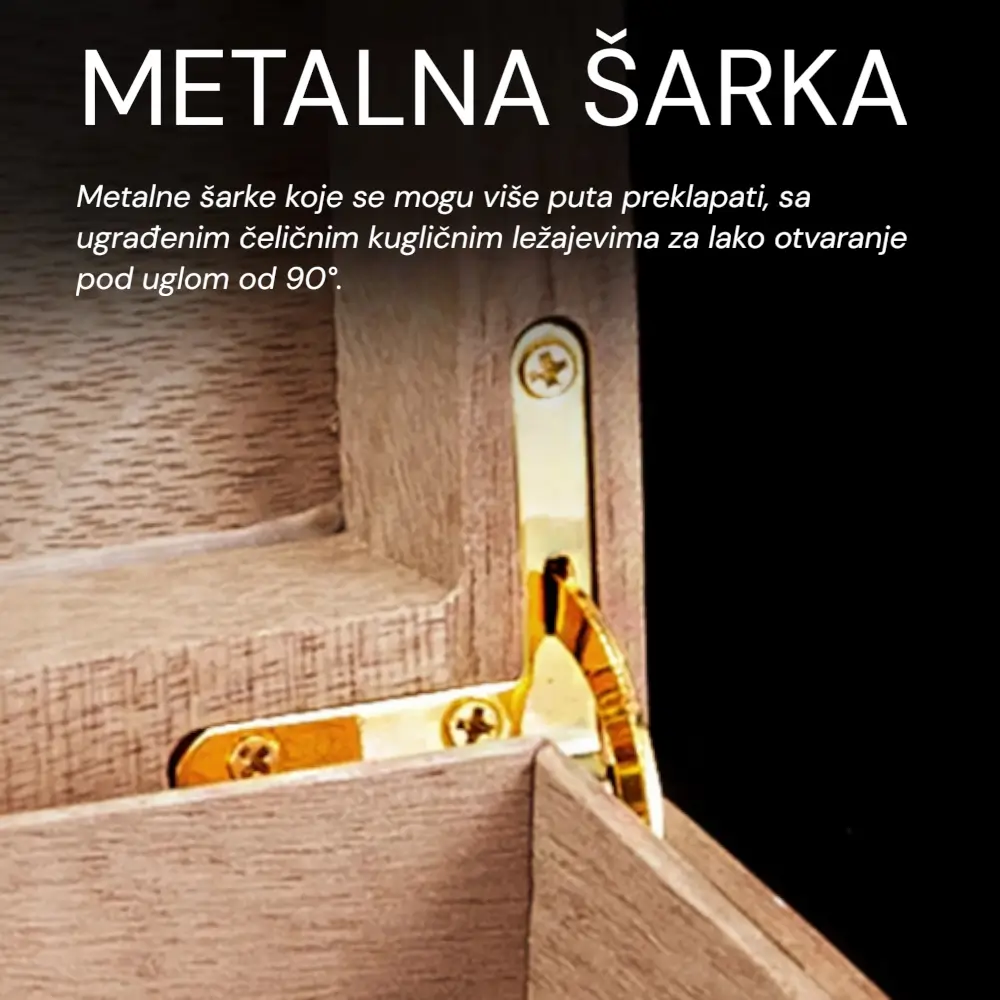 Ojačane metalne šarke humidora