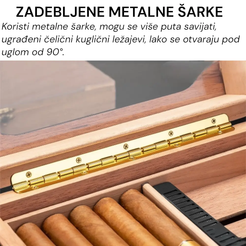 unutrašnja cedrova fioka humidora sa zadebljanim sarkama