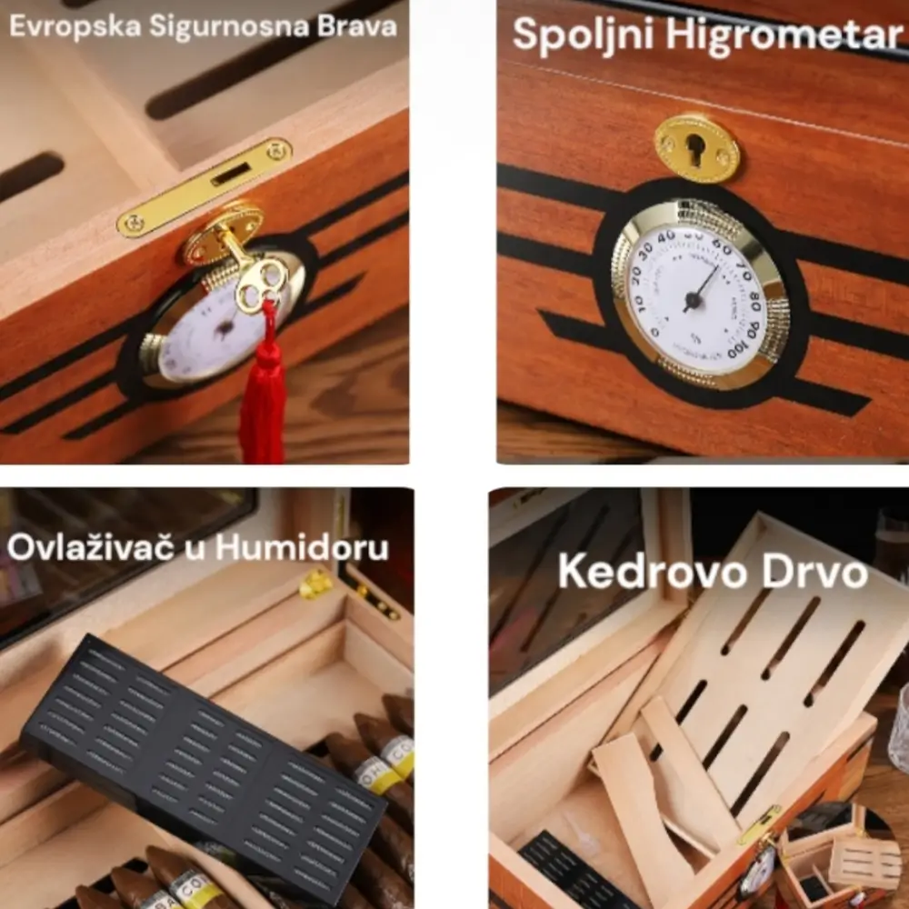 Karakteristike i prednosti drvenog Humidora za Tompuse 