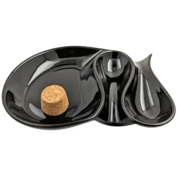 Elegantna pepeljara za lule sa dva nosača i plutanim čepom