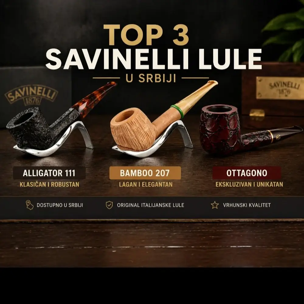 Top 3 Savinelli lule u Srbiji Alligator Bamboo Ottagono