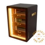 Premium humidor za cigare sa staklenim vratima i led osvetljenjem