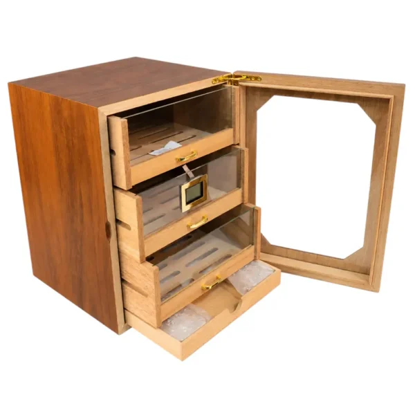 Premium kućni humidor kabinet sa staklenim vratima