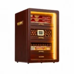 Humidor sa LED rasvetom za 200 tompusa sa fiokama i digitalnim higrometrom