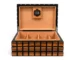 Sezoniranje humidora – otvoren Grid Cube humidor sa unutrašnjošću od kedra i digitalnim higrometrom